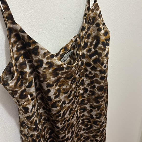 New Rebecca Minkoff Cheetah Animal Print Midi Slip Tank Dress Size Medium - Picture 3 of 6